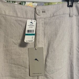 Tommy Bahama Natural Light Taupe Linen-Blend Pants